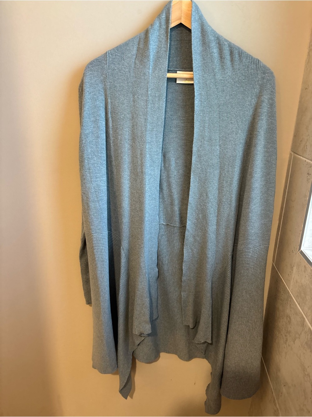 Allie Rose Women's Draped Open-Front Cardigan